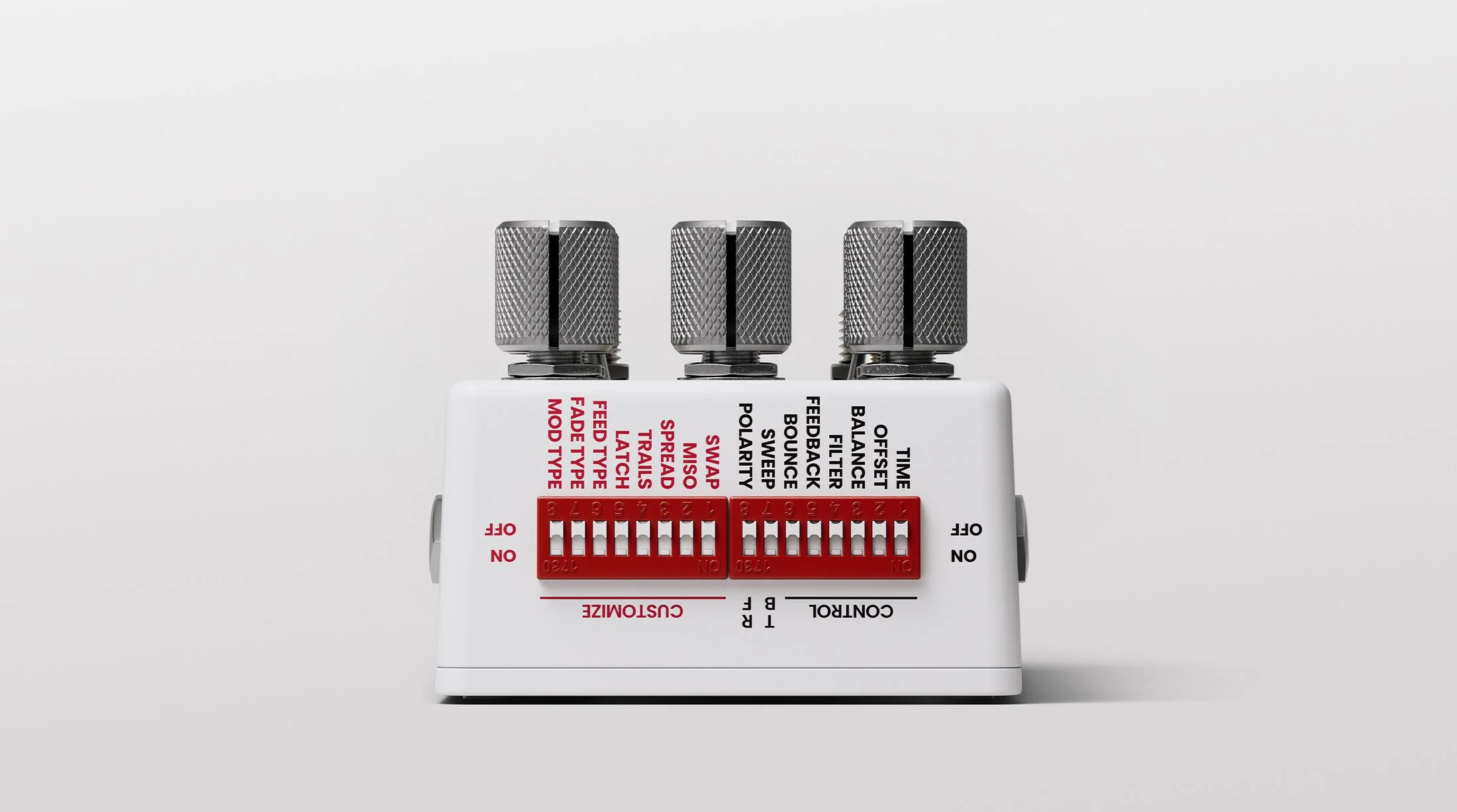Reverse Mode C effects pedal dip switches.