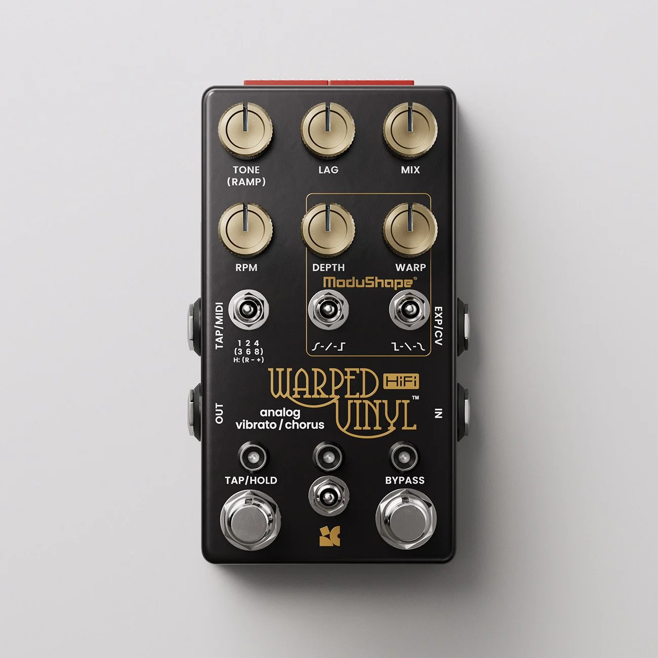Front facing image of Warped Vinyl HiFi, an effects pedal by Chase Bliss.
